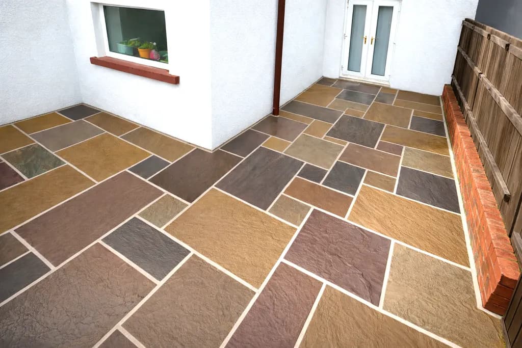 Indian Sandstone Patio With Clean Modern Finish