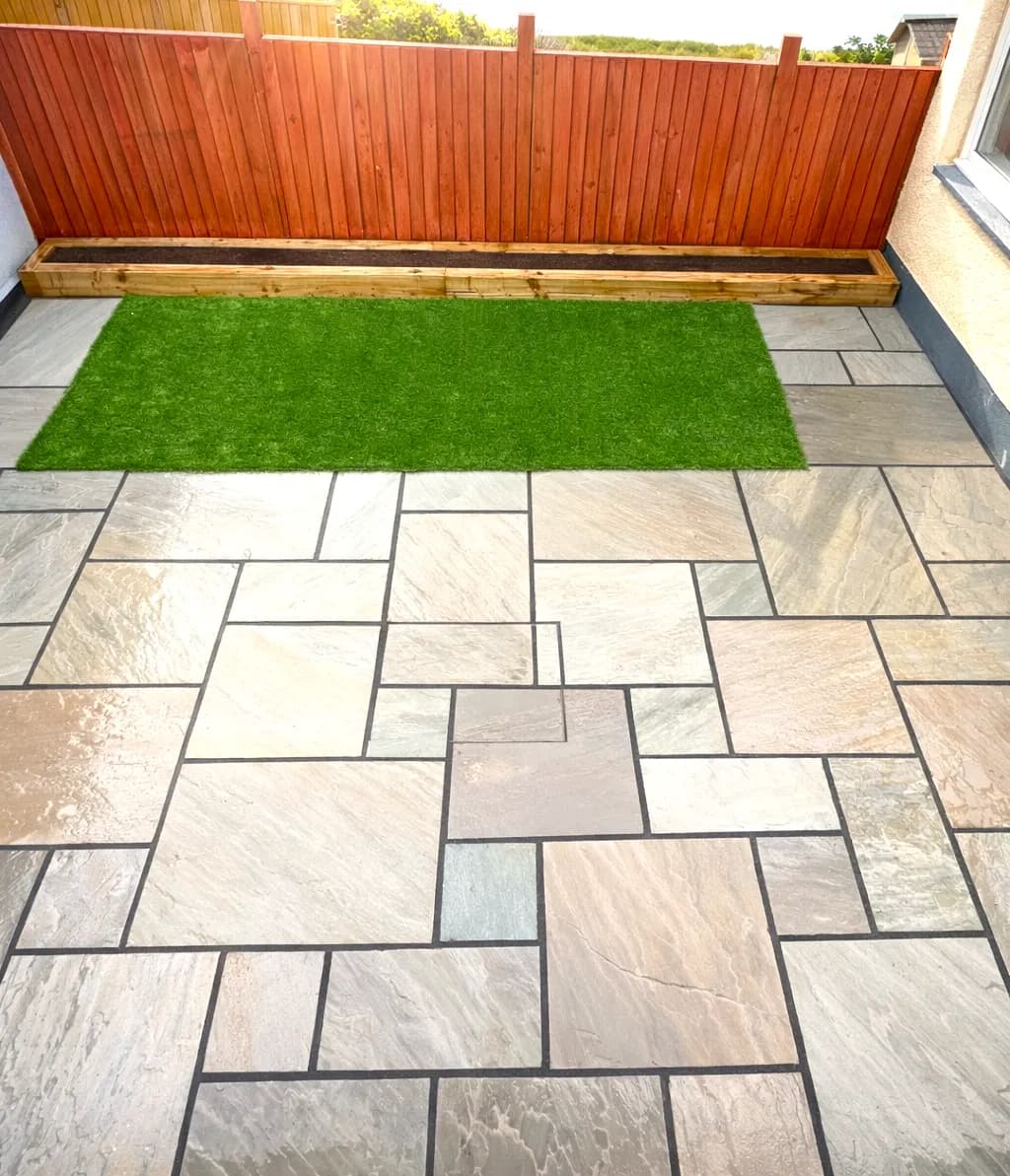 Indian Sandstone Patio Transformation