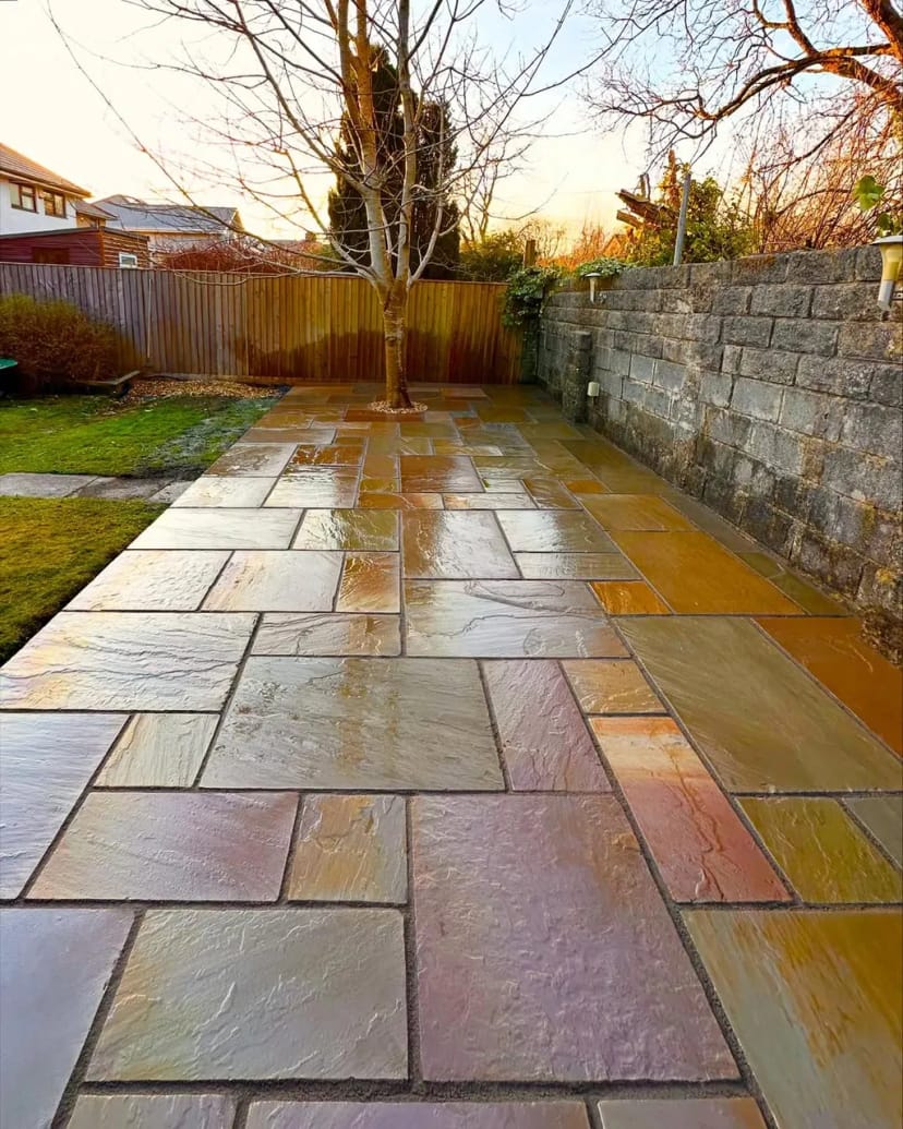 Indian sandstone patio