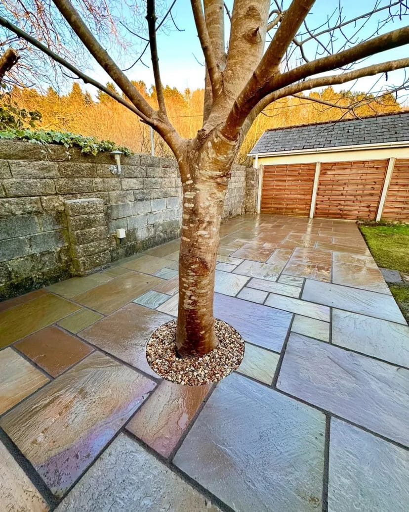 Indian sandstone patio